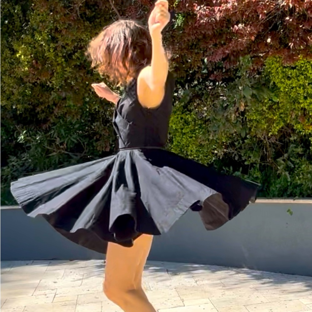 Black dress with zipper detail